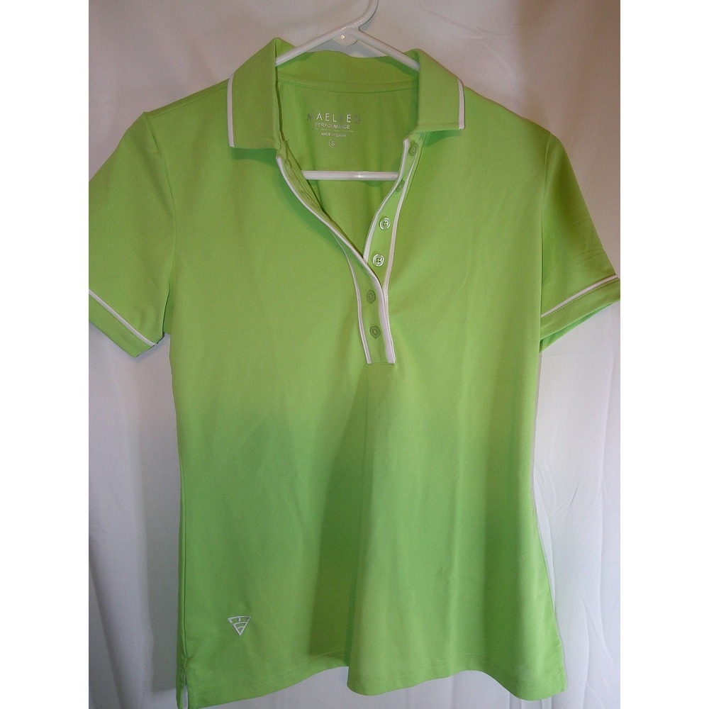 Maelreg Performance Golf Polo Shirt Athletic Top Activewear Green Size S‎